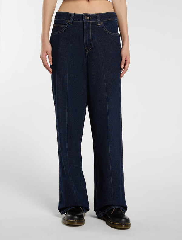 Jeans da lavoro Leesburg a vita media, dritti e comodi - Effetto invecchiato chiaro - Donna