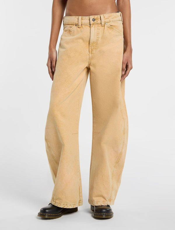 Pantalon De Travail Imlay Low Waist Barrel Canvas - Curry - Femme