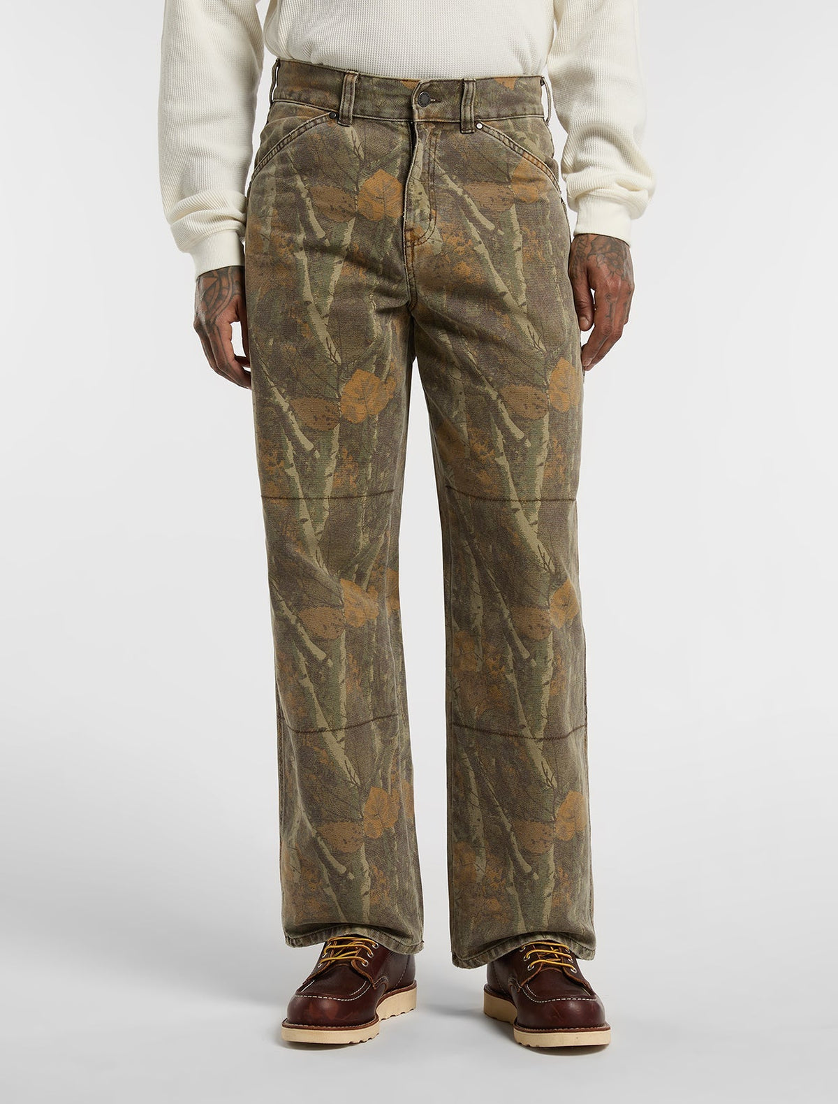 Pantalón de trabajo Houck holgado y recto de lona de camuflaje - Camuflaje - Hombre