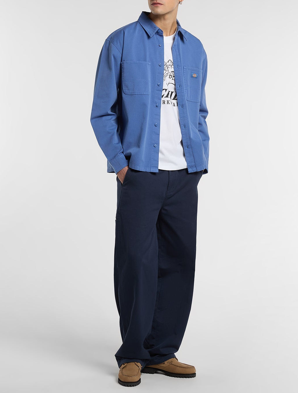Pantalón de trabajo holgado 247 con cintura elástica - Azul marino - Hombre