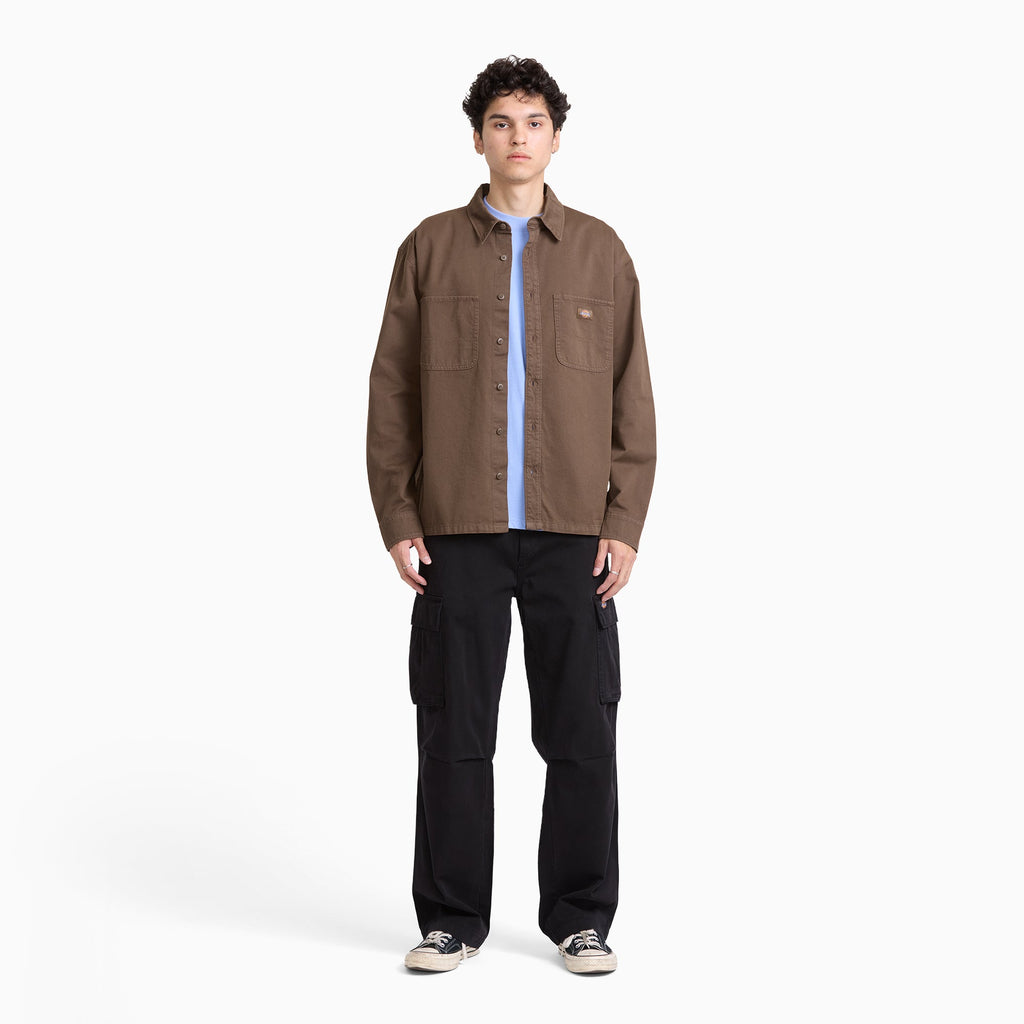 Camisa de trabajo teñida en prenda 247 - Timber Brown