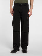 Pantalón cargo 247 holgado de corte recto teñido en prenda - negro - hombre