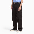 Pantalón cargo 247 holgado de corte recto teñido en prenda - negro - hombre