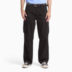 Pantalón cargo 247 holgado de corte recto teñido en prenda - negro - hombre