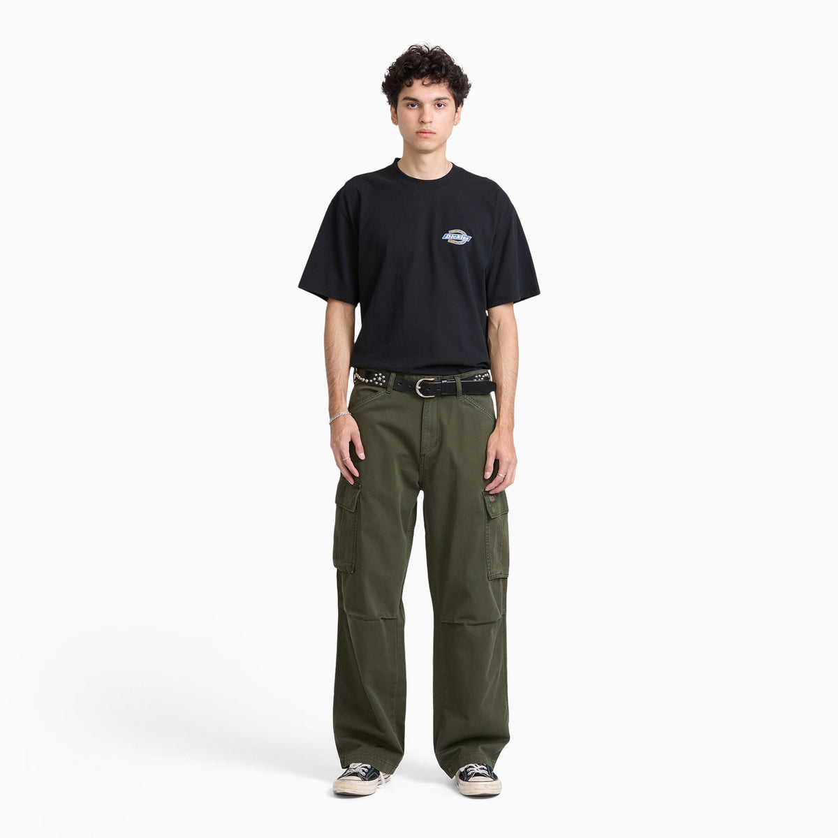 Pantaloni cargo 247 ampi a gamba dritta tinti in capo - Abissi profondi - Uomo