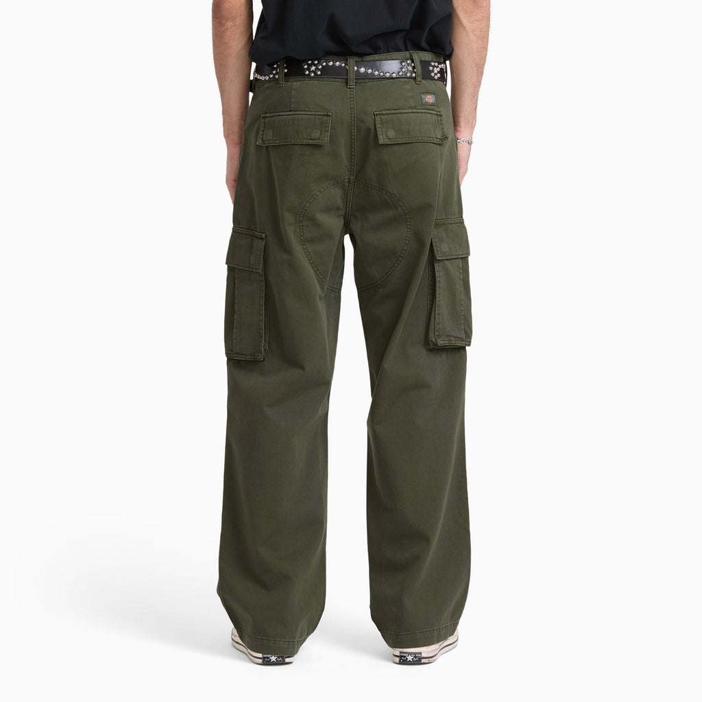 Pantaloni cargo 247 ampi a gamba dritta tinti in capo - Abissi profondi - Uomo