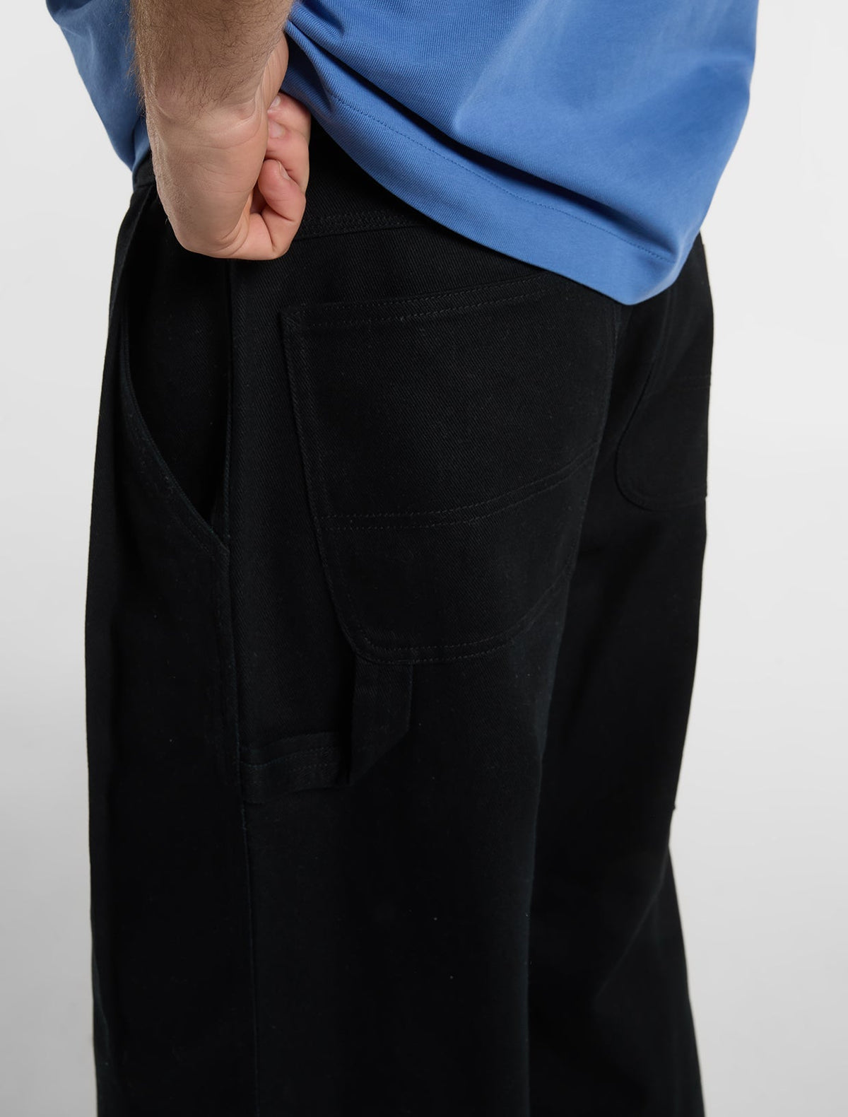 Pantaloni da carpentiere Mc Nary in twill cavalry - Nero - Uomo