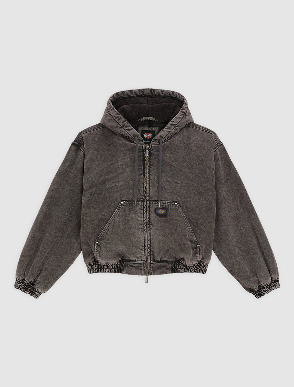 Bomber in tela con cappuccio Peoria - Grigio antracite - Donna
