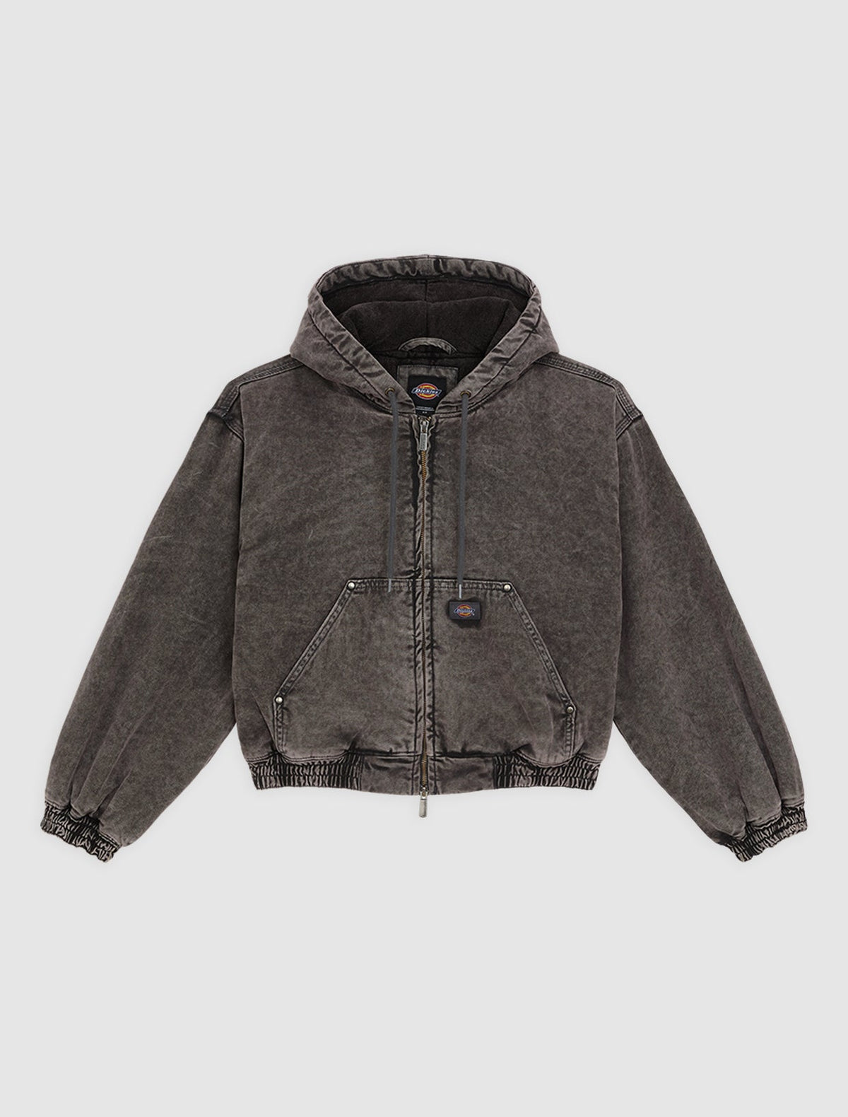 Bomber in tela con cappuccio Peoria - Grigio antracite - Donna