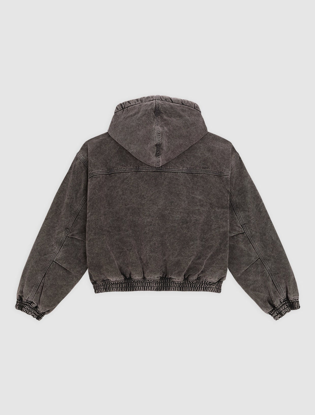 Bomber in tela con cappuccio Peoria - Grigio antracite - Donna
