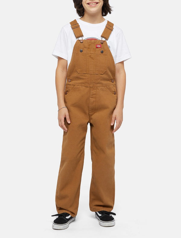 Salopette Duck Canvas - Rinsed Brown - Bambino