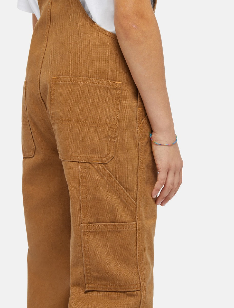 Salopette En Duck Canvas Pour Enfant - Rinsed Brown