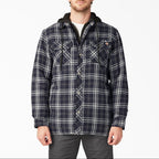 Sobrecamisa de franela con capucha y forro polar, corte holgado - Gris carbón - Hombre
