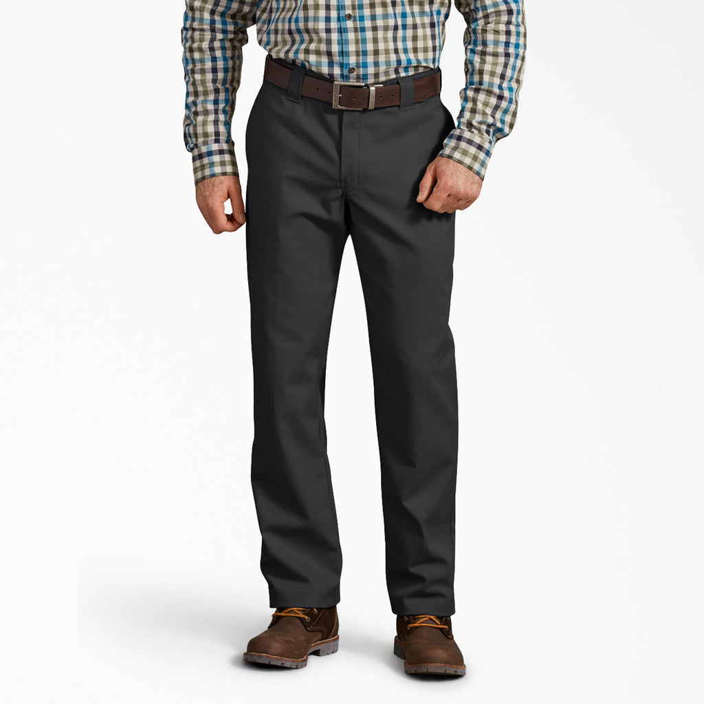 Pantalón de trabajo de sarga, corte regular y cintura activa - azul marino oscuro - hombre