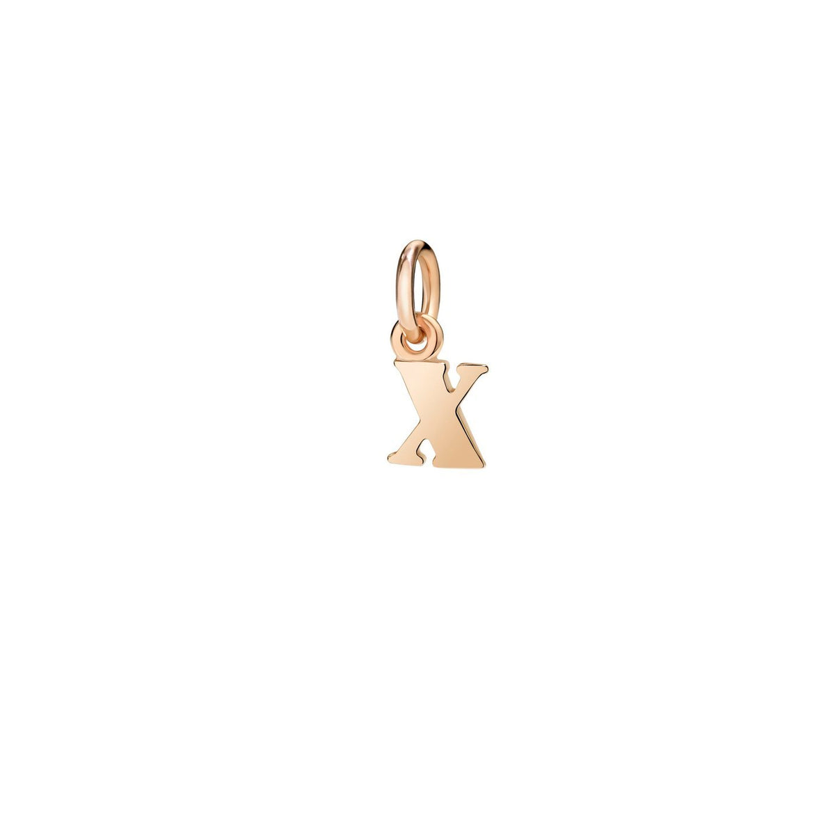 Charm Lettre X - Or Rose 9K