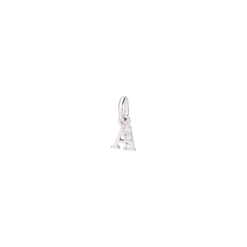 Charm Lettre A - White Gold & White Diamonds - Petit