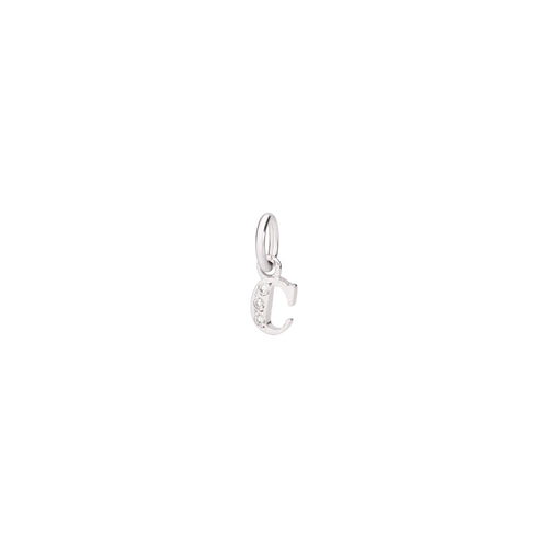 Charm Lettre C - White Gold & White Diamonds - Petit