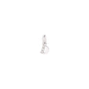 Charm Lettre D - White Gold & White Diamonds - Petit