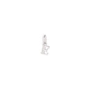 Charm Lettre E - White Gold & White Diamonds - Petit