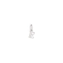 Charm Lettre E - White Gold & White Diamonds - Petit