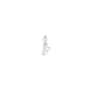 Charm Lettre F - White Gold & White Diamonds - Petit