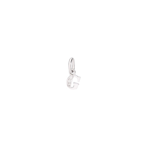 Charm Lettre H - White Gold & White Diamonds - Petit