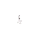 Charm Lettre M - White Gold & White Diamonds - Petit