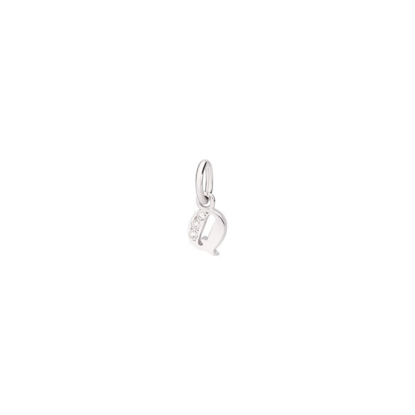 Zawieszka Litera – Białe diamenty – Białe Złoto 18K