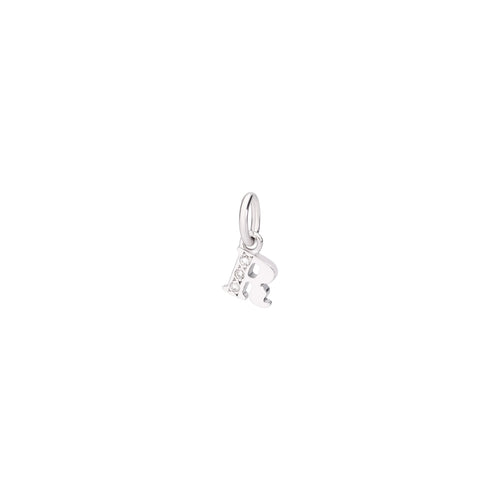 Charm Lettre R - White Gold & White Diamonds - Petit