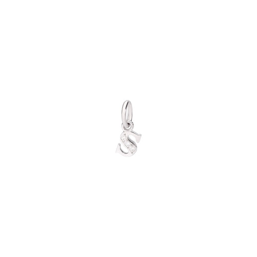 Charm Lettre S - White Gold & White Diamonds - Petit