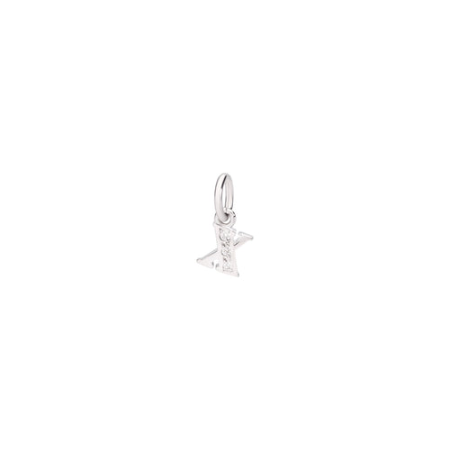 Charm Lettre X - White Gold & White Diamonds - Petit