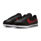 Men's Nike Cortez Classic Leather Trainers - Black, Red, White