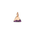 Ametyst Tag-charm - 9 karat rosa guld