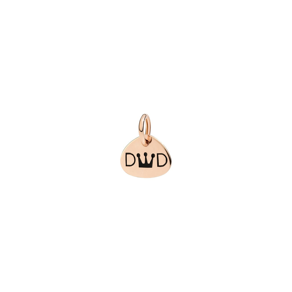 Charm Tag Dad - 9K roséguld & emalj
