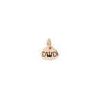 Charm Tag Dad - 9K roséguld & emalj