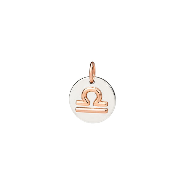 Charm Bilancia - Oro rosa 9K e argento