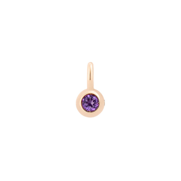 Charm Bollicine Améthyste - Or Rose 9K