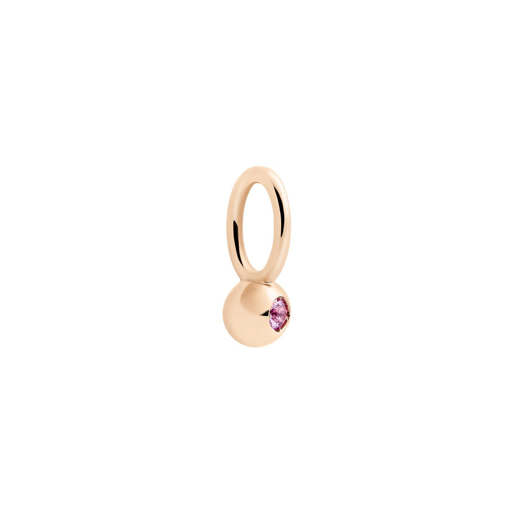 Bollicine-safircharm - 9K rosaguld
