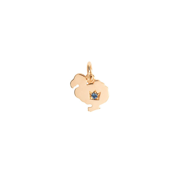 Charm Dodo - Or Rose 9K & Saphir