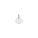 Charm Heart - Rhodium Plated White Gold - Large