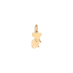 Zawieszka Mysz - Żółte złoto i czerwona emalia