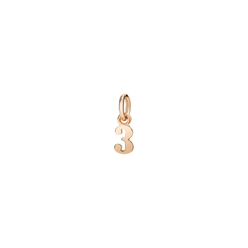 Charm Number 3 - Rose Gold