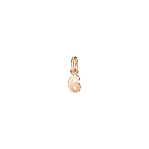 Charm Number 6 - Rose Gold