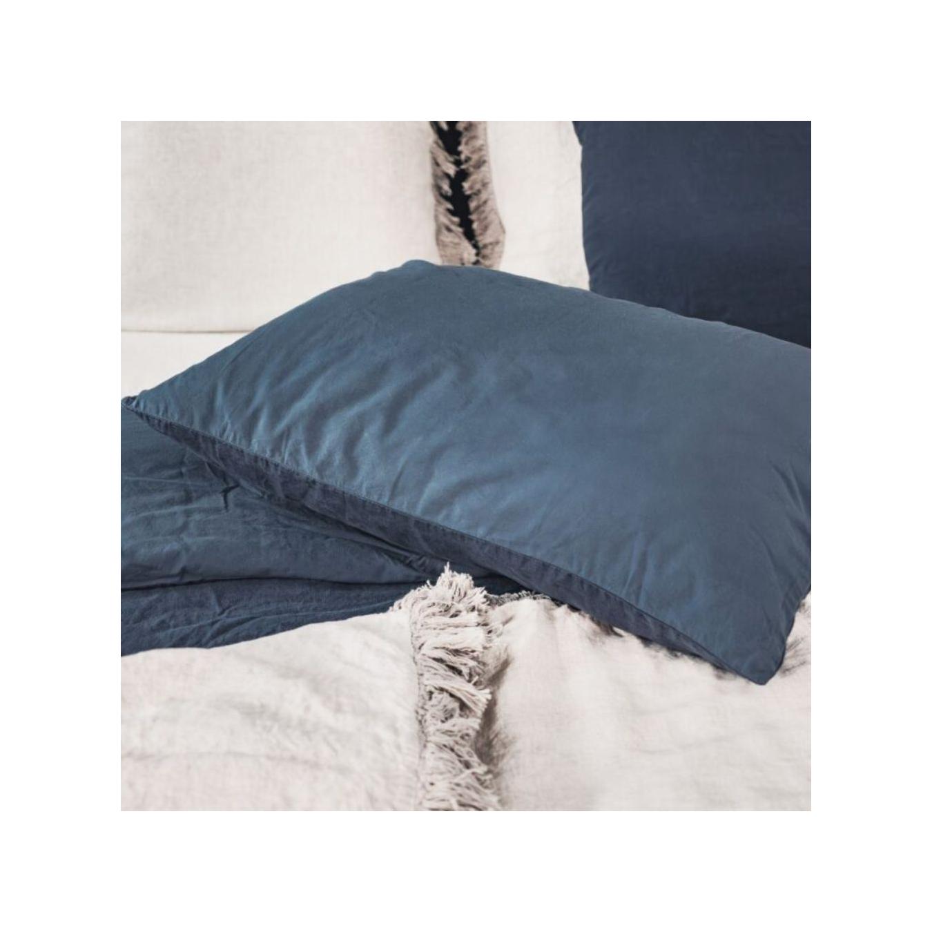 Linen and Cotton Pillowcase - Dolby - Navy
