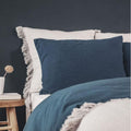 Linen and Cotton Pillowcase - Dolby - Navy