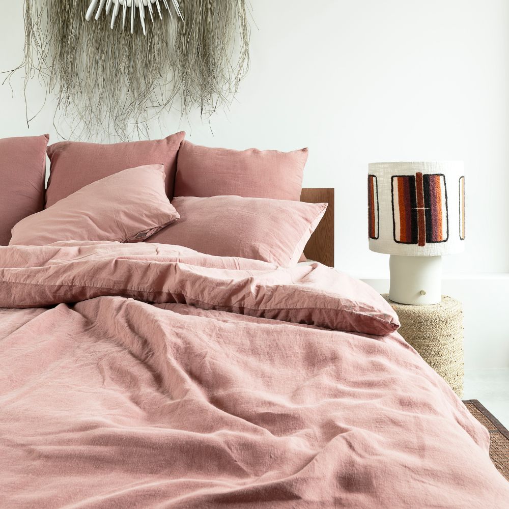Taie D'Oreiller Lin Et Coton Dolby - Coloris Rosebud