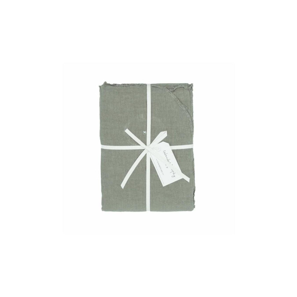 Washed Linen and Cotton Duvet Cover - Dollar - Forest