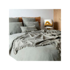 Washed Linen and Cotton Duvet Cover - Dollar - Forest