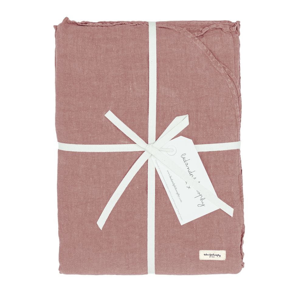 Housse De Couette En Lin Et Coton - Dollar - 240 X 260 Cm - Coloris Rosebud