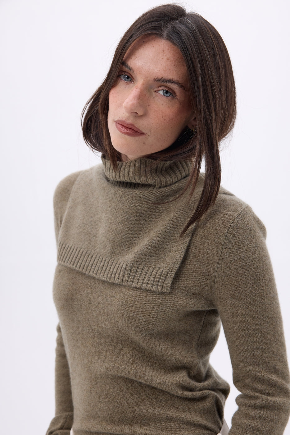 Col Roule Domi - Khaki Chine - Mixte